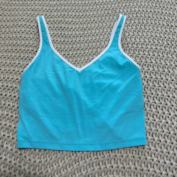 aerie Tops - Aerie offline blue and white tank